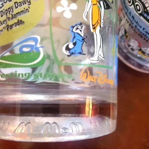 Mint 1996 Set of 2 "McDonald's 100 Years of Disney" Anniversary Glasses - Picture 7 of 9